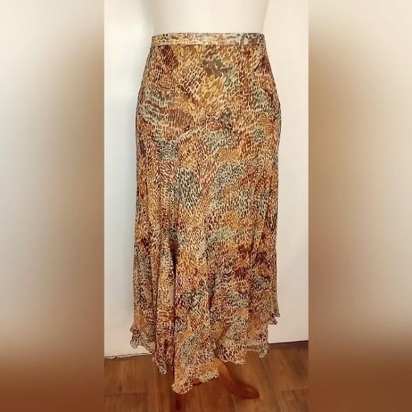 VINTAGE RAYON FULL SKIRT - Picture 1 of 6